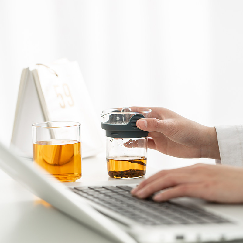 洛谷单人泡茶器功夫旅行茶具便携耐热玻璃接触办公家用泡茶壶茶杯