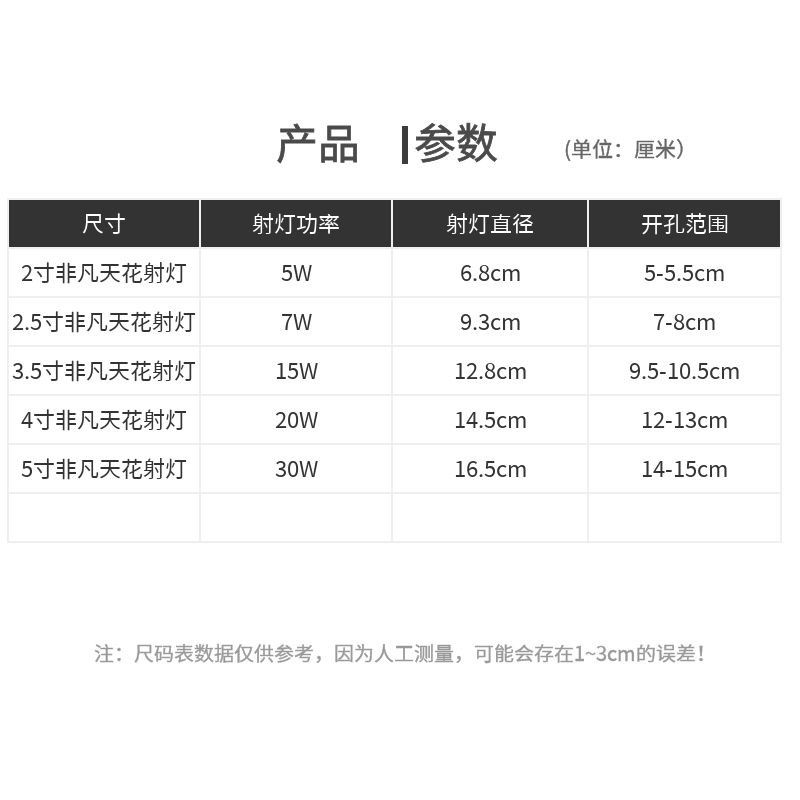 gopo进势射灯led照明嵌入式天花灯防眩光可调走廊牛眼灯非凡系列图片