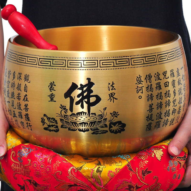 引磬铜罄黄铜佛音碗日式铜庆铜磬铜钵用品摆件寺庙法器