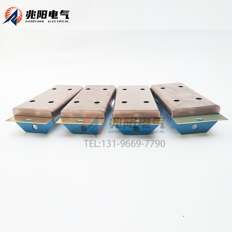 直供钢体集电器滑块耐磨石墨碳刷钢体滑触线铜碳合金导电滑块刷块
