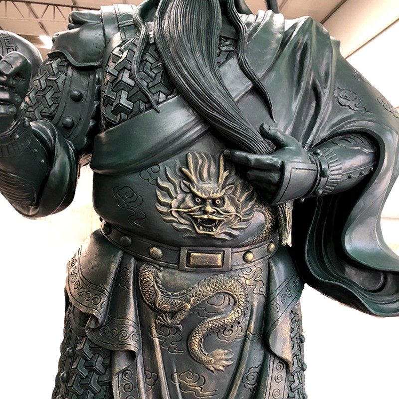 定制关公雕塑玻璃钢关羽雕像人物铸铜刘备张飞桃源三结义大型摆件