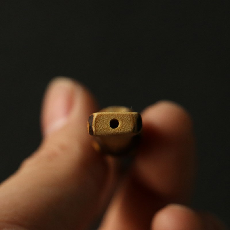 纯手工制作天然紫竹小烟嘴紫竹鞭咬嘴拼接竹制烟具烟斗小把玩件