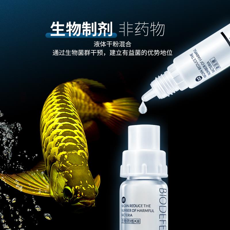 玛豆k8鱼缸水质净化针对龙鱼立鳞水体中的有害菌非鱼药非黄粉鱼盐