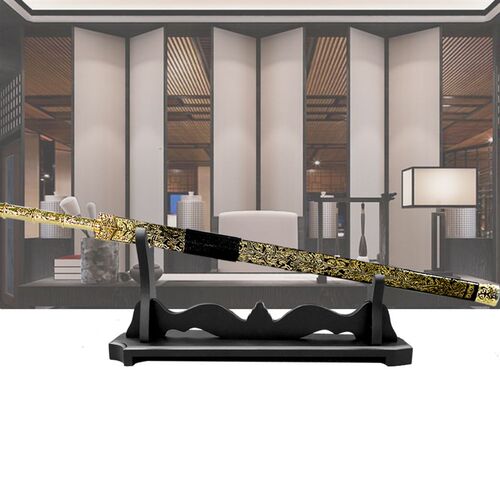 剑架剑托实木剑座刀架玄关客厅隔断装饰架斜放宝剑架多层笛子戒尺