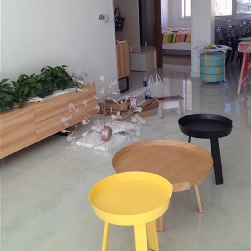 买一送一 北欧茶几 组合边几沙发角几 设计师圆几 实木创意咖啡桌