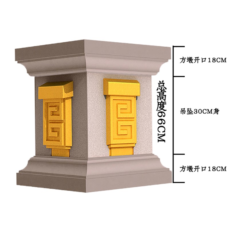 罗马柱方柱模具底座方墩模型别墅装饰造型墩子柱脚塑料建筑模板