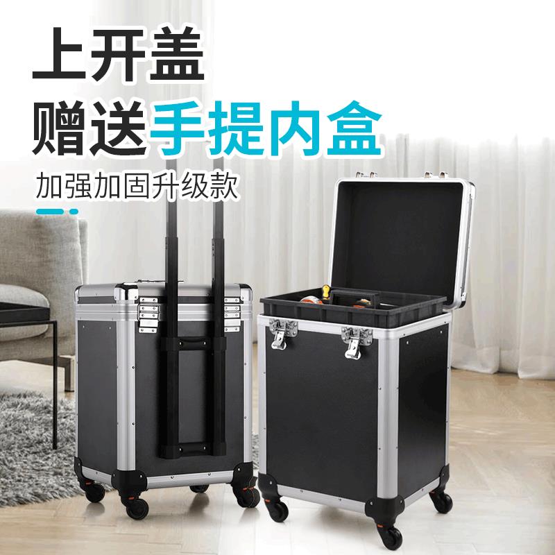 拉杆工具箱汽车美容修复工具车载大号抛光维修工具箱多功能收纳盒