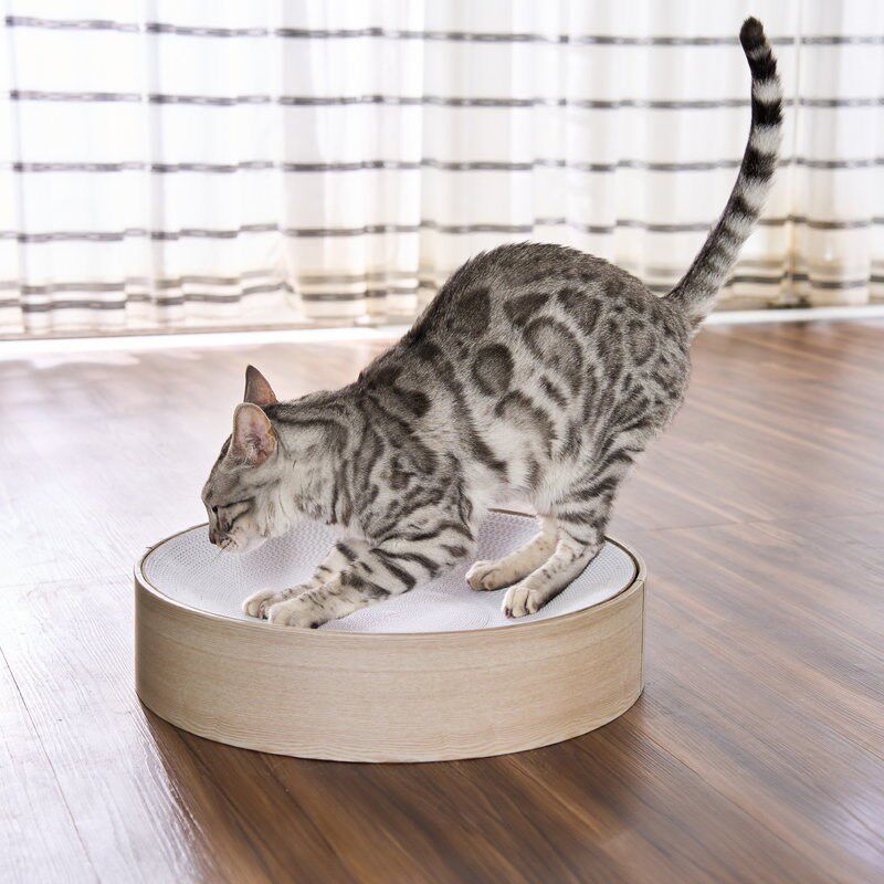 猫咪世界白瓦楞猫抓板耐磨耐抓可抓可睡猫窝玩耍睡觉磨爪一板三用