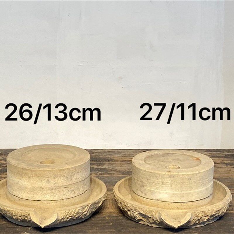 民俗怀旧老物件旧石器椭圆石槽半圆石槽旧石磨青石板茶台石座石鼓