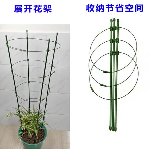 花支架子支撑杆爬藤蟹爪兰月季支撑圈花卉吊兰花绿植花盆植物花托