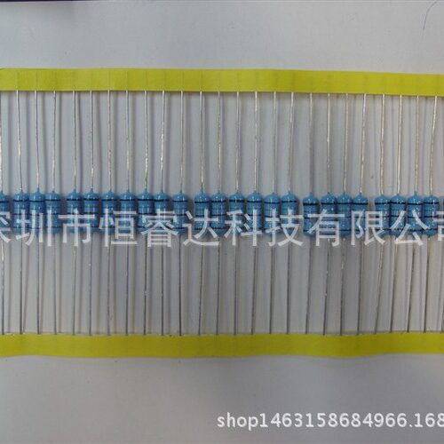 工厂直销散装编带1%直插五色环金属膜电阻2W-1M5R 1.5Mohm 1.5M欧