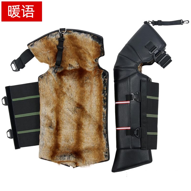 冬季骑摩托车护膝保暖骑车骑行挡风防寒保暖加厚加长男电动车护腿