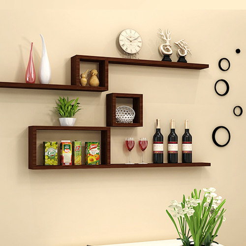 墙上置物架壁挂客厅电视背景墙壁墙面隔板免打孔卧室创意格子装饰