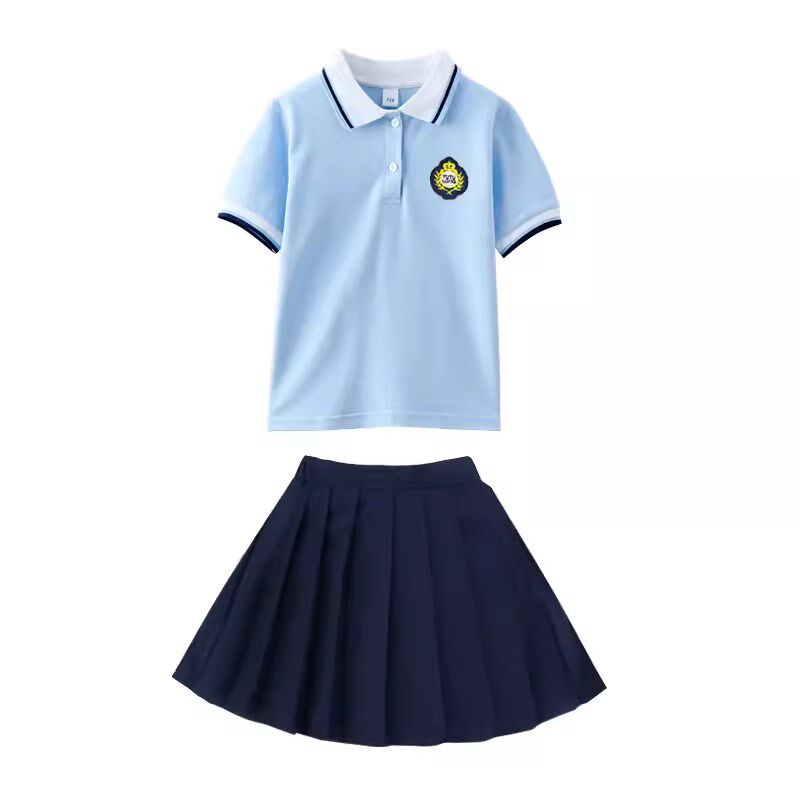 英伦学院风绿色校服套装小学生夏季新款男女儿童年级班服幼儿园服
