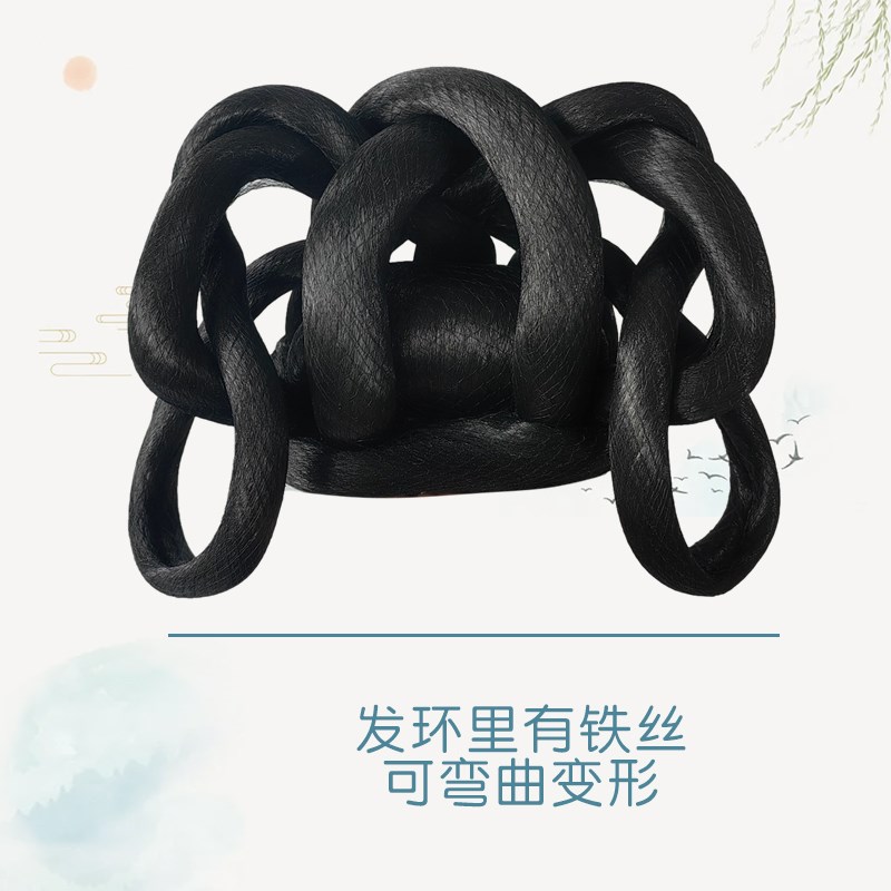 古装汉服假发一体式懒人款凤冠发髻全发丝可变形古风仙女唐风造型