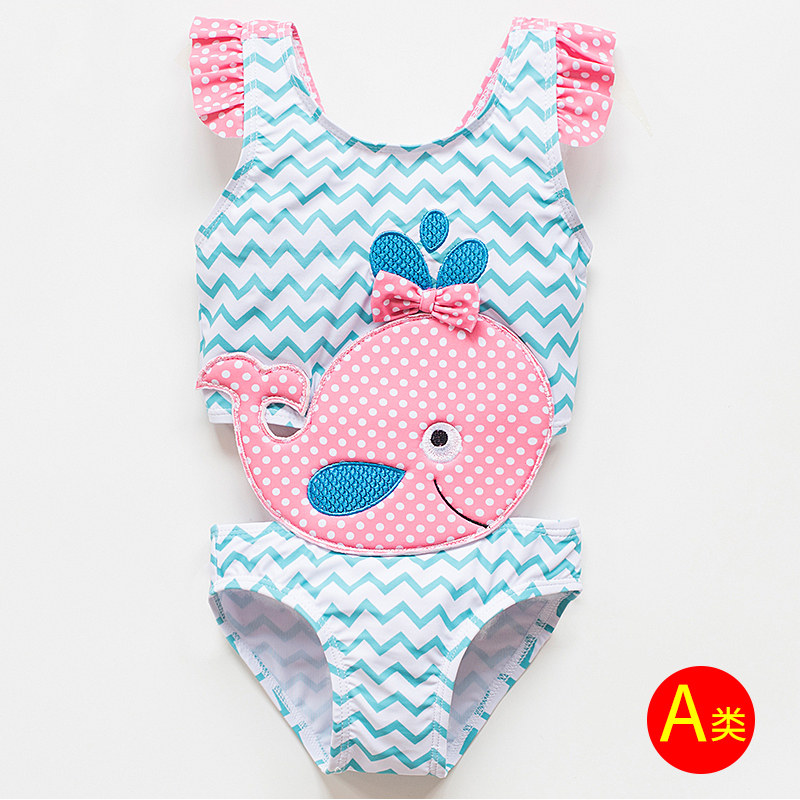 宝宝泳衣女婴幼儿比基尼可爱小孩泳装儿童0-1-3岁5卡通连体游泳衣
