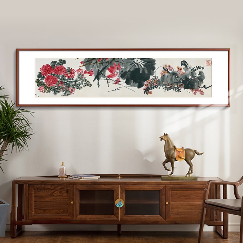 花鸟床头画中式客厅装饰画中国风沙发背景墙壁画书房茶室卧室挂画