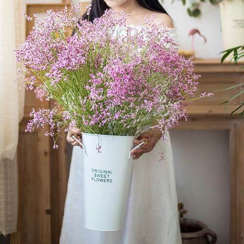 美式铁皮花桶鲜花桶家用醒花桶花店玫瑰花桶满天星百合水养插花桶