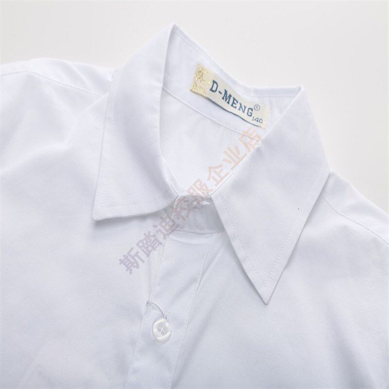 英伦学院风白色衬衫夏装男童短袖中小学生长袖园服表演服儿童校服