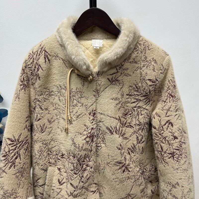 冬季国风奶奶装加厚保暖加绒棉衣外套中老年妈妈宽松短款棉服上衣