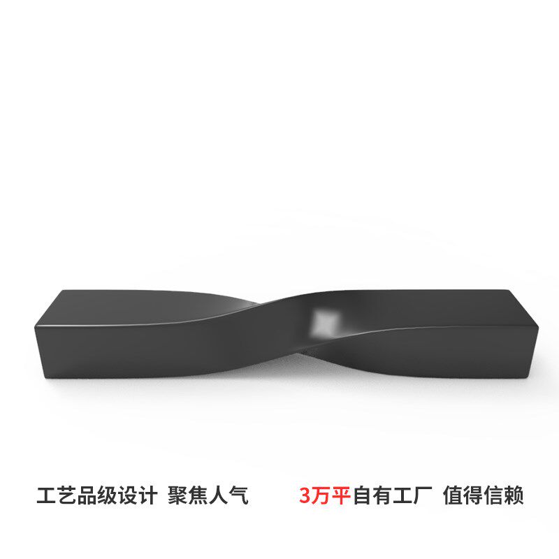 户外扭曲麻花长条坐凳商场景观美陈玻璃钢创意户外休息区休闲椅
