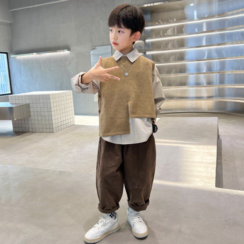 【套装合集】男童套装秋季毛衣衬衫外套卫衣裤儿童休闲衣服中大童