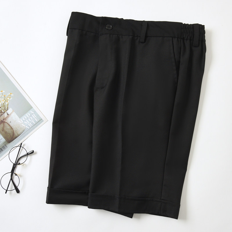 胖童西装短裤儿童加肥加大码西裤中裤夏季男童表演背带裤大童裤子