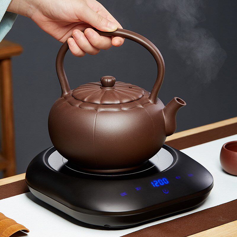 宜兴紫砂烧茶壶家用提梁煮茶烧水壶电陶炉煮水蒸茶器电热茶炉茶具