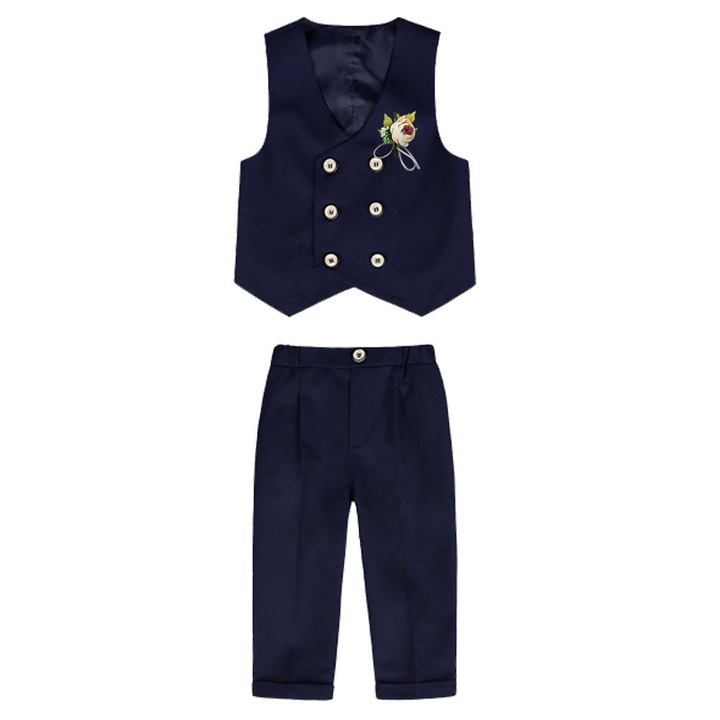 男童西装套装春秋洋气男宝周岁生日礼服儿童钢琴演出服花童小西服