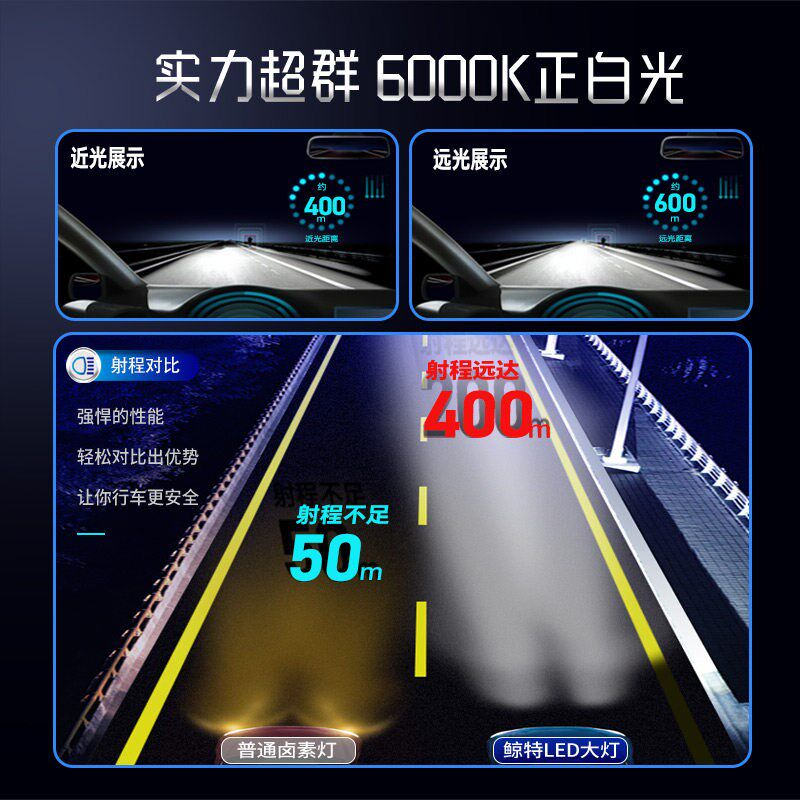 适用别克英朗led大灯汽车激光大灯远光近光超亮聚光车灯改装灯泡