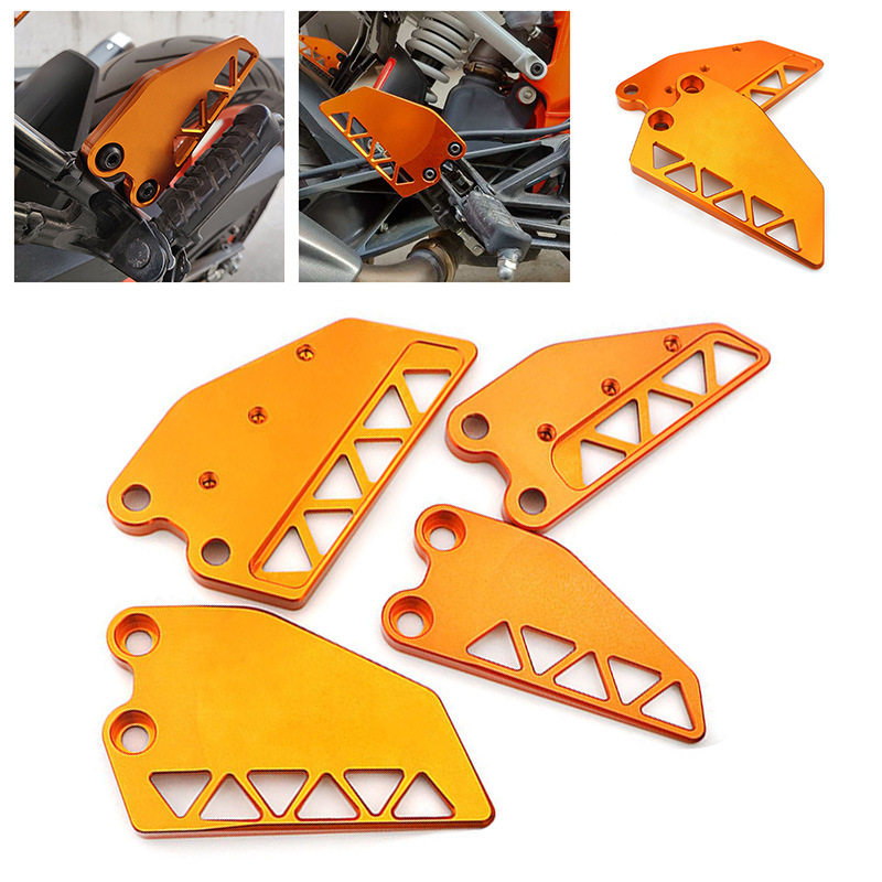 适用于KTM DUKE250 390改装前后脚踏飞翼保护盖装饰片防护片配件图片