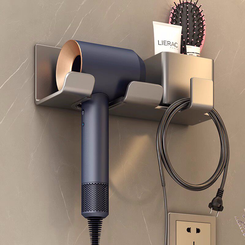 懒人电吹风支架浴室风筒挂架挂钩吹风机置物架免打孔卫生间壁挂式