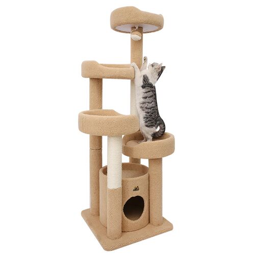 墨菡小型猫架猫爬架带窝多层一体剑麻磨爪猫抓柱猫树猫咪窝猫别墅