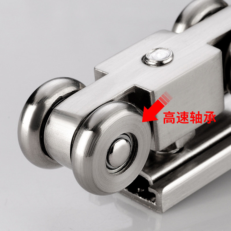 移门轨道吊轮实木玻璃门吊门滑轨吊推拉门导轨滑轮吊趟门滑道配件