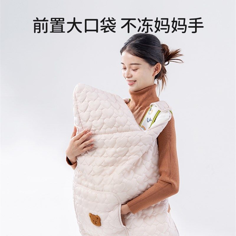 欧孕婴儿推车盖毯腰凳挡风被秋冬外出防风宝宝抱毯抱婴袋披风斗篷