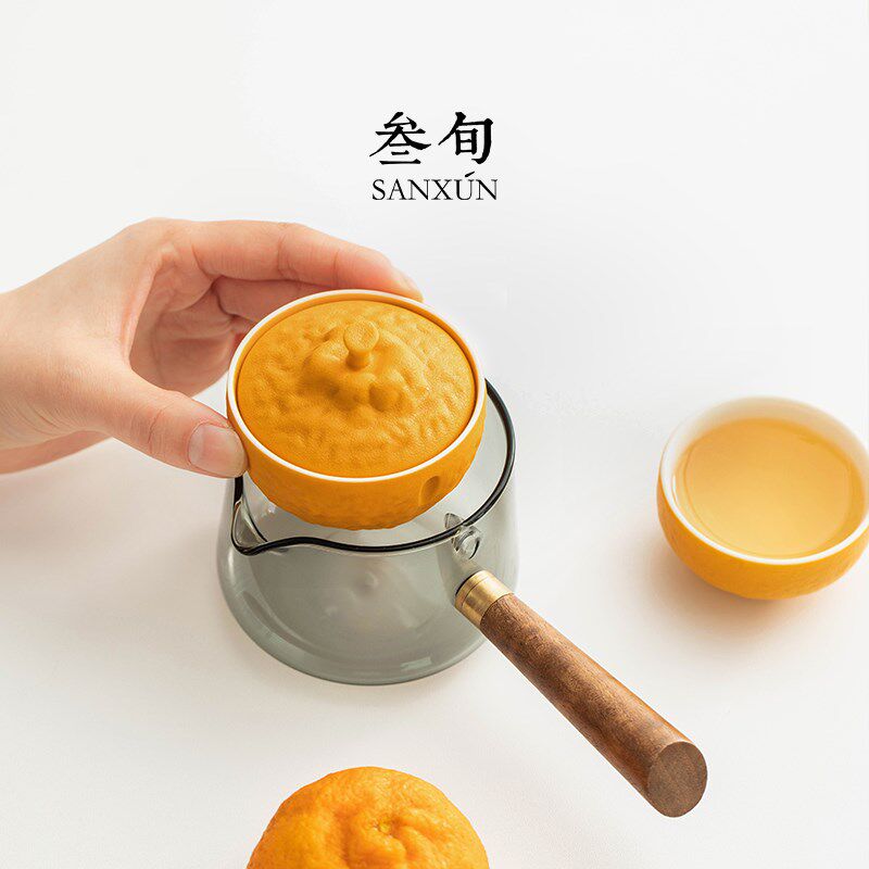 叁旬大吉大利旅行茶具套装便携式快客杯一壶三杯子懒人泡茶壶神器