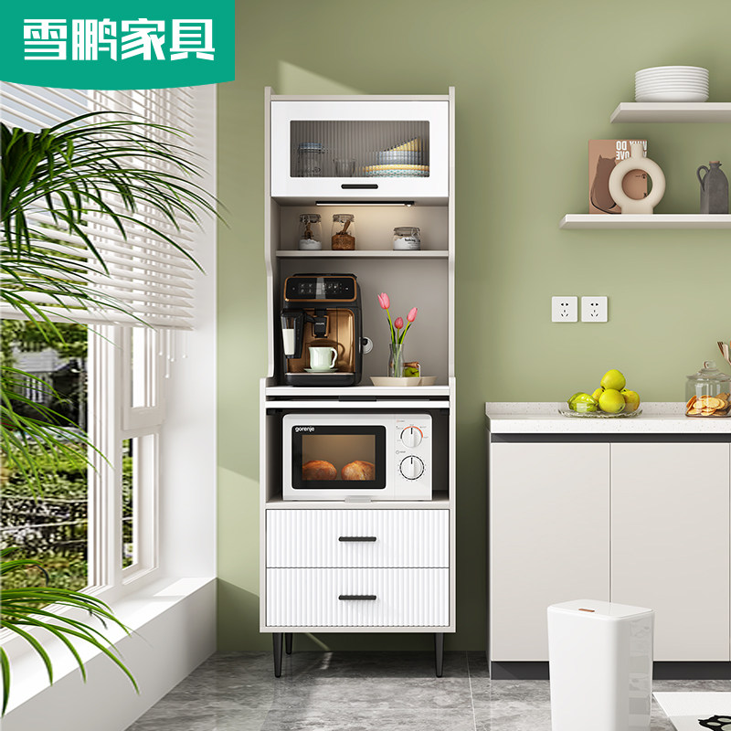 轻奢岩板餐边柜家用餐厅厨房微波炉储物柜置物柜客厅靠墙高酒柜