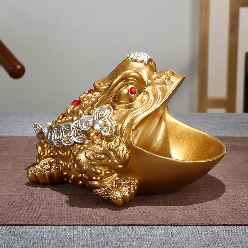 金蟾创意家居摆件摆设用招财酒柜装饰工艺品入户玄关鞋柜钥匙收纳
