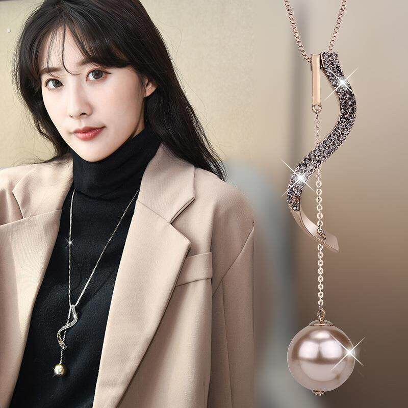 毛衣链大气高档高级感轻奢长款项链女2025新款秋冬搭配衣服的配饰