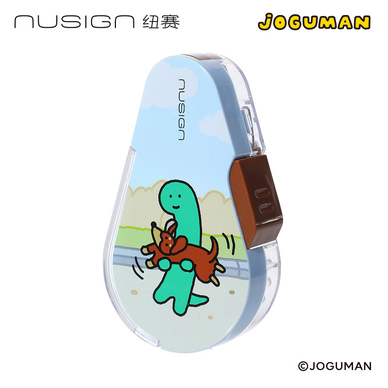 Nusign纽赛按动修正带乔古漫联名密封门修正带可替换芯小学初中生用高颜值6m涂改带joguman小恐龙卡通轻音