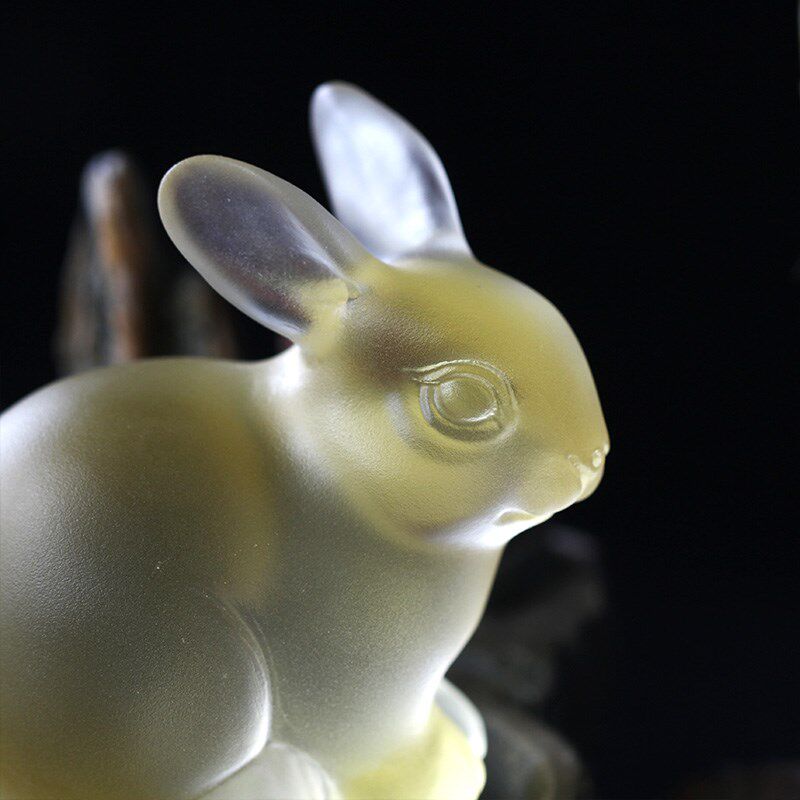 琉璃兔子玉兔送福吉祥摆件居家客厅办公摆放装饰节日送礼生肖兔