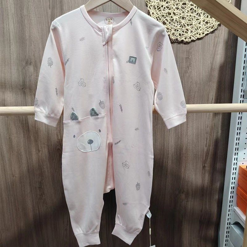 木木乐婴儿睡袋春薄款长袖男女童宝宝分腿防踢被纯棉儿童连体睡衣