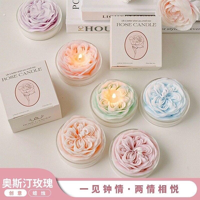 奥斯汀玫瑰香薰蜡烛七夕礼物 情人节 生日香氛伴手礼香熏蜡烛