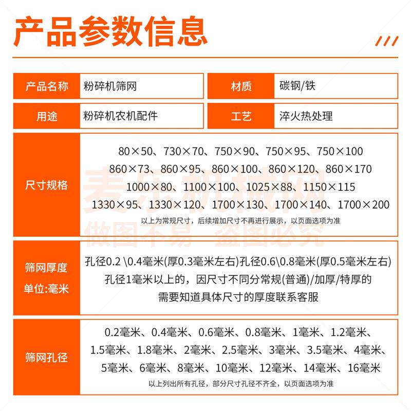 玉米粉碎机筛网配件湖南商用破碎机筛片1.7米特厚罗片饲料机锣底