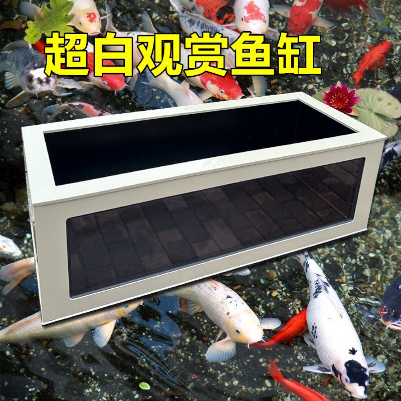 加厚观赏鱼池超白玻鱼璃鱼缸金鱼兰寿龙鱼轻体锦鲤鱼箱海水缸龟池