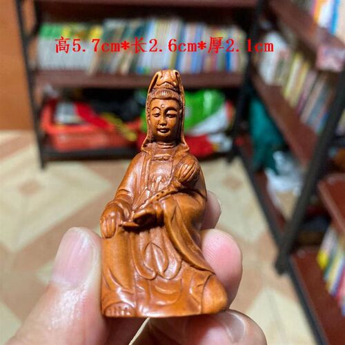 仿古小叶黄杨木雕小手把件摆件挂件挂饰观音笑佛布袋佛小孩子童子