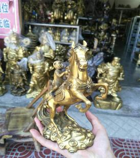 铜马摆件马上封侯猴有钱赢办公室桌面纯铜工艺品家居摆件大中小号