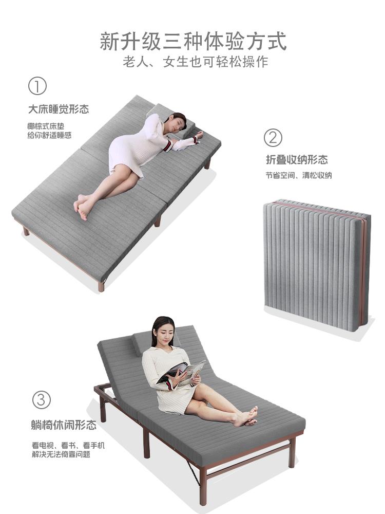 折叠床单人床家用简易床客人酒店临时床加高拼接床加宽床大人可睡