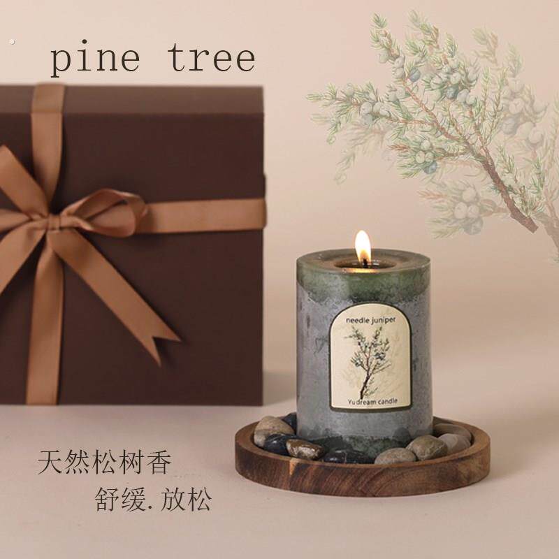 香薰蜡烛圣诞礼盒套装生日礼物伴手礼松树助眠精油香氛浪漫礼品大
