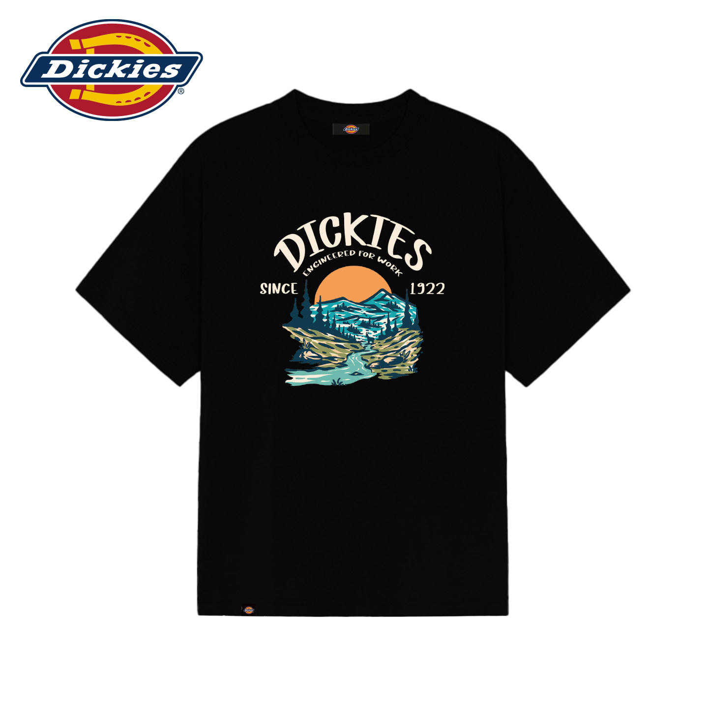 Dickies夏季山川河流印花短袖T恤